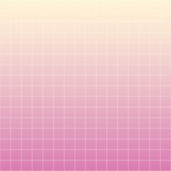 Squares. Grid. Gradient. Paper sticker pin. Soft pink and yellow colors. Beautiful minimalistic aesthetic. Extremely high quality image. Spring vibes. Vector.