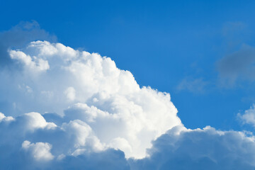 Naklejka na ściany i meble Blue sky with clouds in summer season.