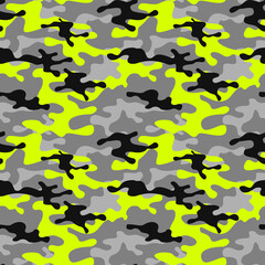 Camouflage seamless pattern modern. Abstract camo. Military texture. Print on fabric. Vector illustration