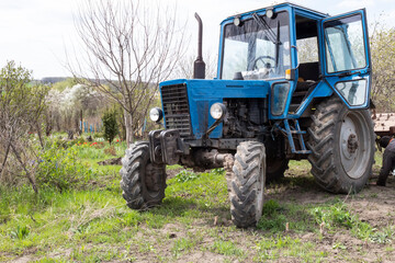 Inspection of the tractor and cultivator before cultivating the land.