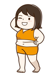 ふくよかな体型の女性
