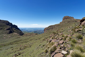 Lesotho - Drachenberge - Hochebene beim Sanipass