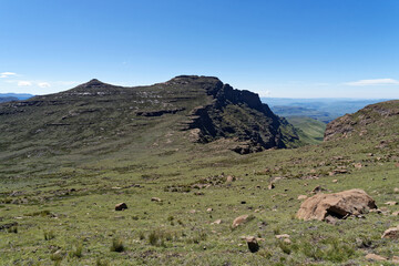 Lesotho - Drachenberge - Hochebene beim Sanipass