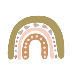 Boho rainbow abstract shapes, simple hand drawn silhouette vector illustration in trendy pastel colors, minimalist concept perfect for making cards, banners, modern posters, textile, papercraft..