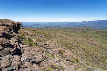 Lesotho - Drachenberge - Hochebene beim Sanipass