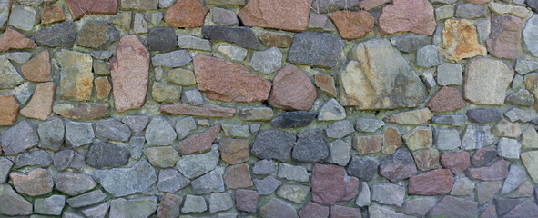 Stone wall background. Brick wall of large stone.