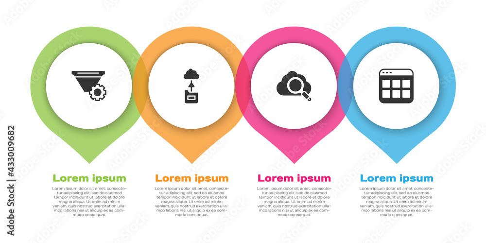 Poster set filter setting, cloud technology data transfer, search cloud computing and browser files. busine