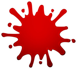 Red blood splash shape vector illustration