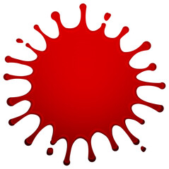 Red blood splash shape vector illustration