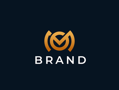 MO or OM. Monogram of Two letters MO or OM. Luxury, simple, minimal and elegant logo design. Vector illustration template.