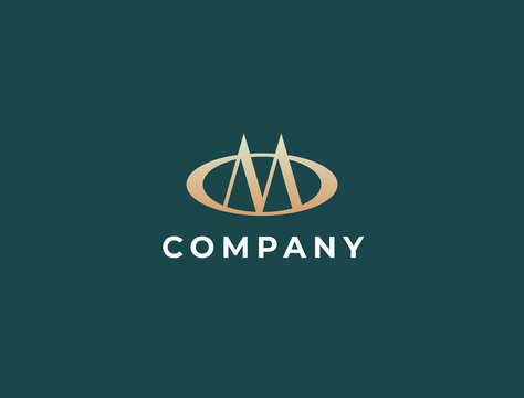 Letter M logo template. OM or MO monogram. Modern elegant logotype. 
