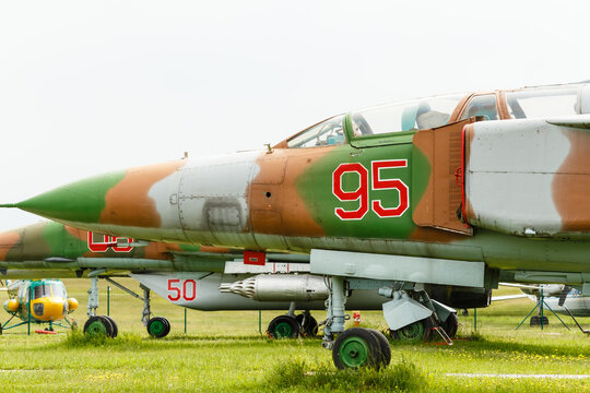 The Sukhoi Su-24 "Fencer" supersonic, all-weather attack aircraft in Belarusian Aviation Museum