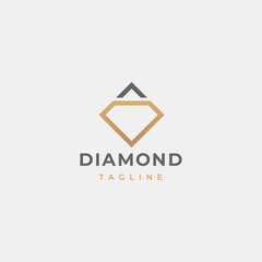 Fototapeta premium Diamond logo concept. Vector logotype template.