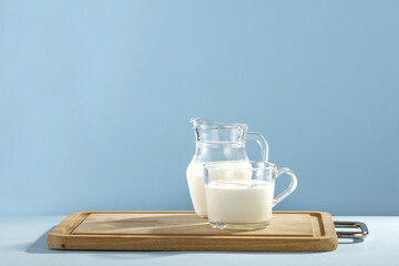 Fresh milk and background with free space for your decoration 