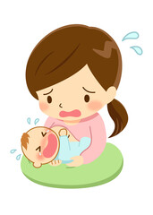 赤ちゃんに上手く授乳出来ないママ