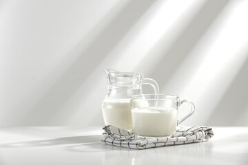 Fresh milk and background with free space for your decoration 