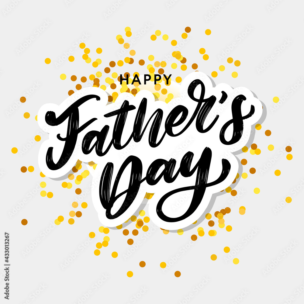 Canvas Prints Happy fathers day. Lettering. Holiday calligraphy text