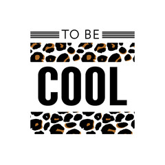 wild cool slogan ripped off revealing leopard skin inside illustration