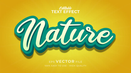 Editable text style effect - fresh nature text style theme