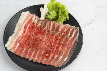 Freshly prepared Korean food