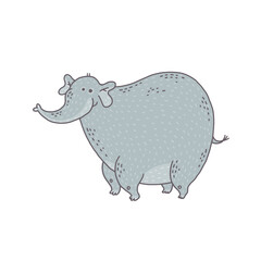 Cute elephant animal. Cartoon colorful character illustration.