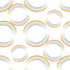 Obraz premium Rainbow circles Pattern for fabrics. Oriental motifs. Ethnic pattern. Seamless background.