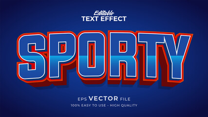 Obraz premium Editable text style effect - sports text style theme