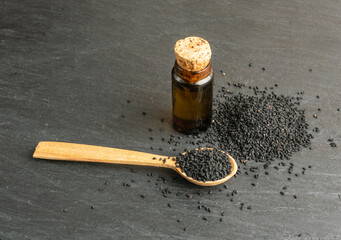 Black Cumin, Nigella Sativa or Black Caraway Seeds Essential Oil