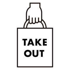 テイクアウト　マーク　イラスト