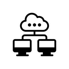 Cloud Network Vector Solid Icon. EPS 10 File 