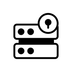 Server Security Vector Solid Icon. EPS 10 File 