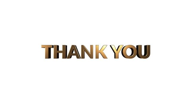 Thank You Cursive Text Transition Animation On white Background