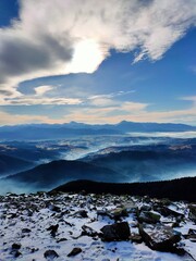 sunrise over the mountains