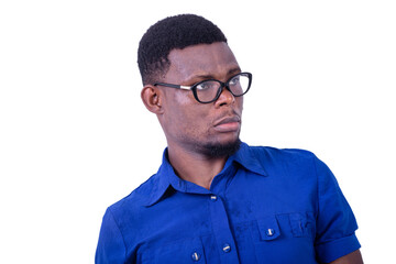 Fototapeta premium surprised adult man looking aside.