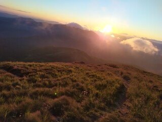 sunrise in the mountains