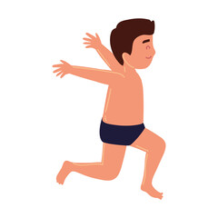 little boy with swimsuit