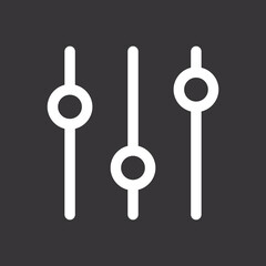 adjustment music icon on grey background