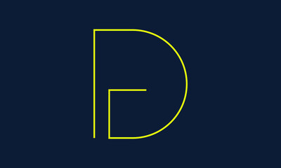 DG/GD logo, DG/GD letter logo design with yellow and navy blue color, DG/GD Business abstract vector logo monogram template.