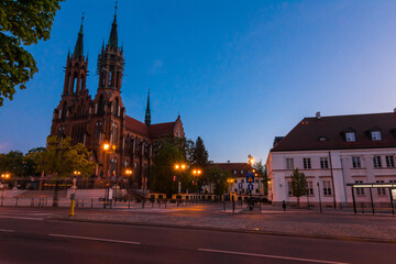 Obraz premium gothic catholic church at dawn