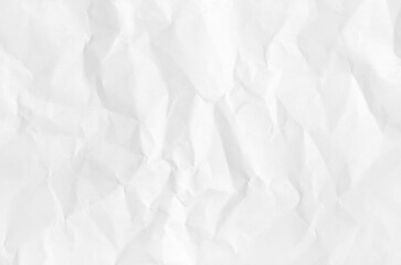 White crumpled natural paper texture for background and design art work.