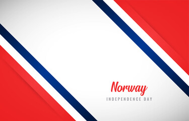 Happy Independence day of Norway with Creative Norway national country flag greeting background