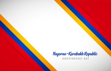 Happy Independence day of Nagorno-Karabakh Republic with Creative national country flag greeting background