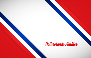 Happy national day of Netherlands Antilles with Creative Netherlands Antilles national country flag greeting background