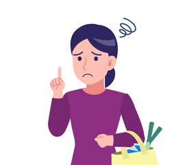 紫のシャツを着た女性