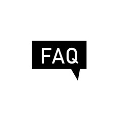 Faq icon illustration on white background