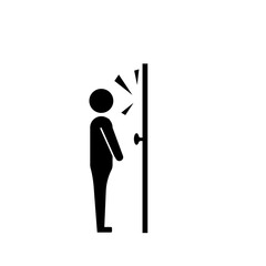 Opening the secret door. Business illustration