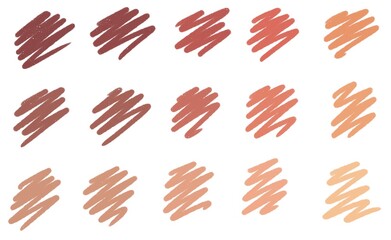 Felt tip pen strokes in skin colours illustration 