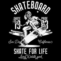 skater boat t-shirt design