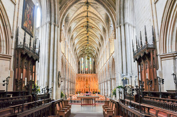 Southwark Cathedral interior in London, UK