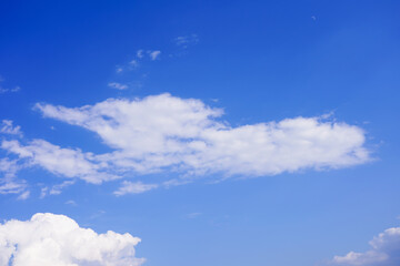 Blue sky with clouds in summer.  